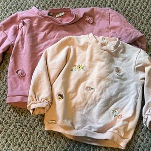 Mayoral (18 months) and Losan/ Lodan? (18-24 months) sweatshirts.